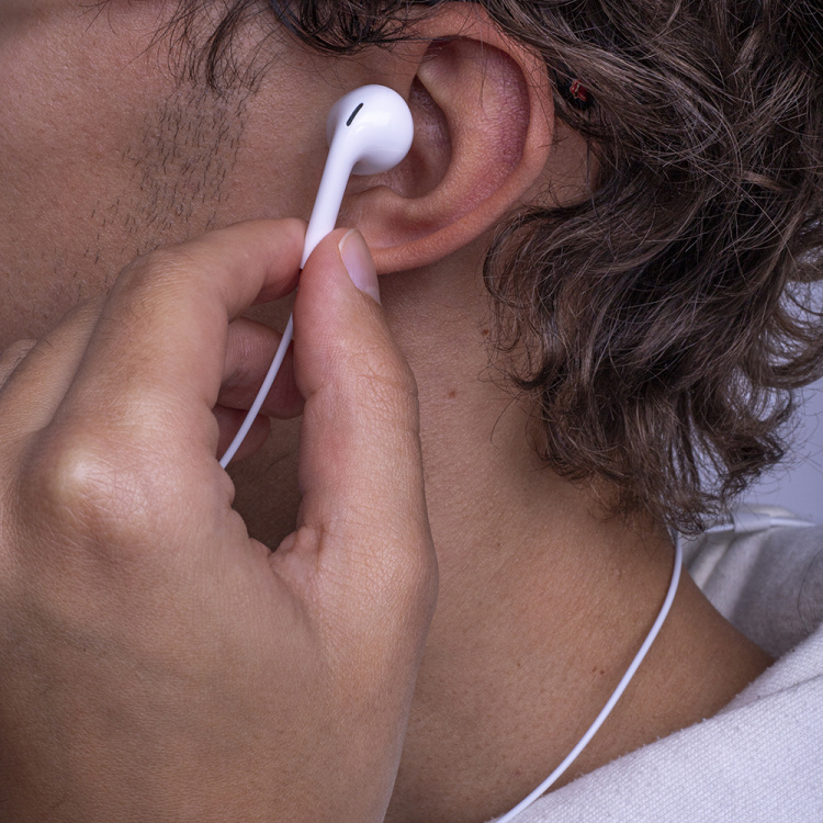 Maxlife MXEP-04 Kablede in-ear-hodetelefoner USB-C, hvit