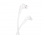 Maxlife MXUC-09 Vinklet kabel USB - Lightning 1,0 m 2,4A, hvit