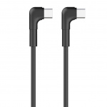 Maxlife MXUC-09 Vinklet kabel USB-C - USB-C, 1 m, 60 W, svart Maxlife MXUC-09 Vinklet kabel USB-C - USB-C, 1 m, 60 W, svart