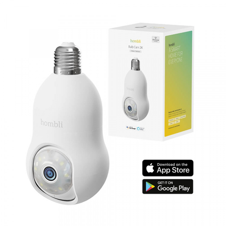 Hombli Smart Bulb Kamera Hvit Hombli Smart Bulb Kamera Hvit