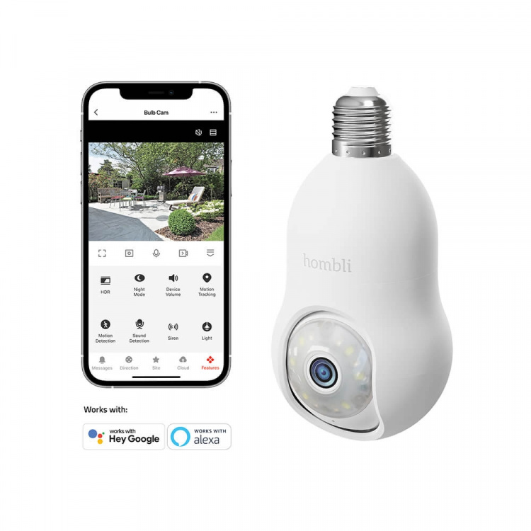 Hombli Smart Bulb Kamera Hvit Hombli Smart Bulb Kamera Hvit