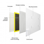 Hombli Smart Infrarød Varmer Metal Panel 700w Hvit