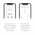 Hombli Smart Infrarød Varmer Metal Panel 700w Hvit