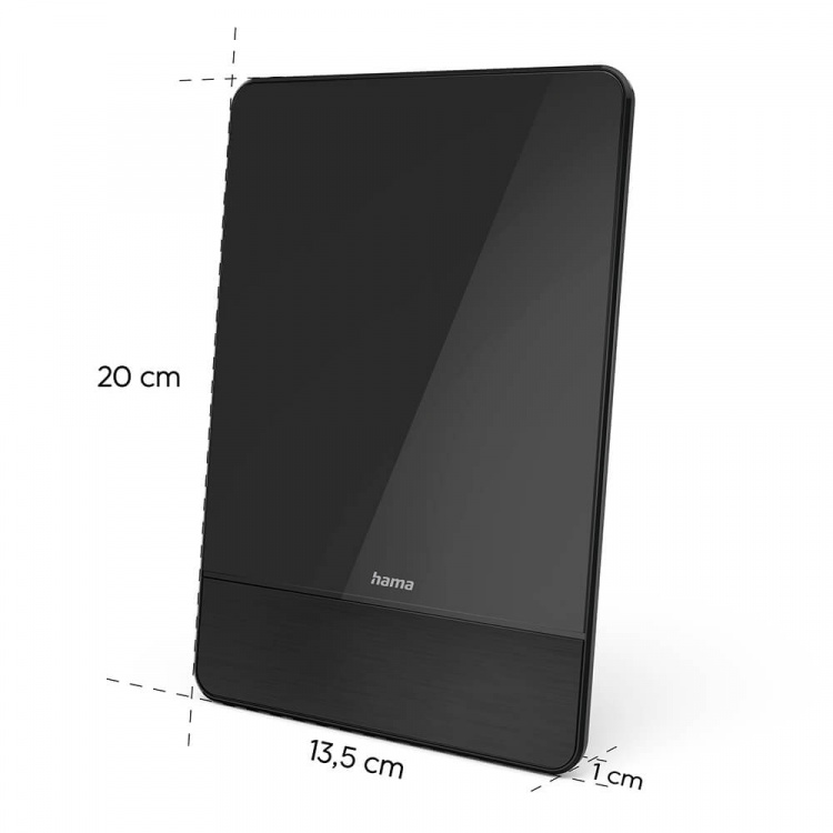 Hama Innendørs Antenne Pro 45 DAB+/DAB/DVB-T2/FM Flat Svart