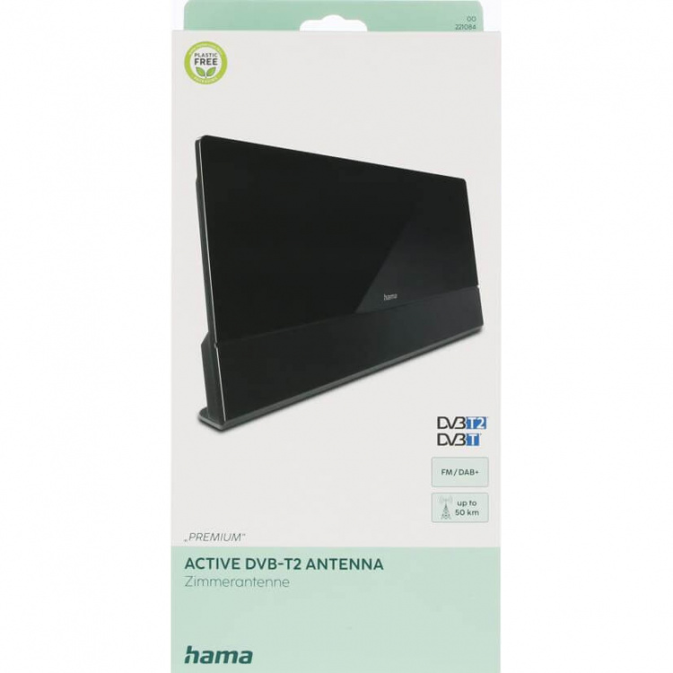 Hama Innendørs Antenne Pro 55 DAB+/DAB/DVB-T2/FM Flat Svart