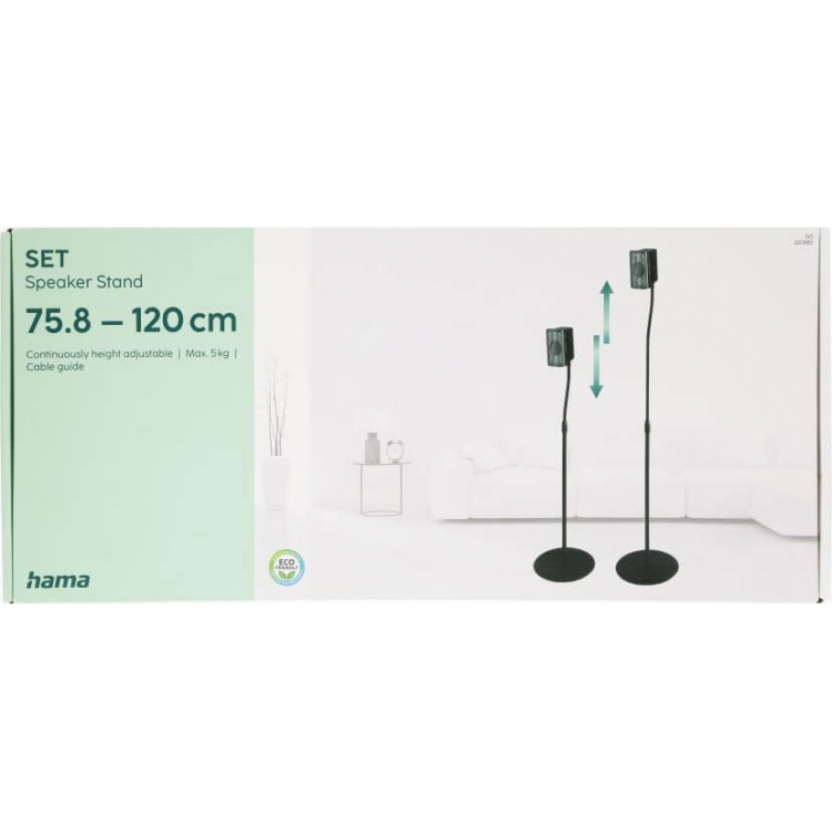 Hama Speaker Stand Universal 2-pack Black