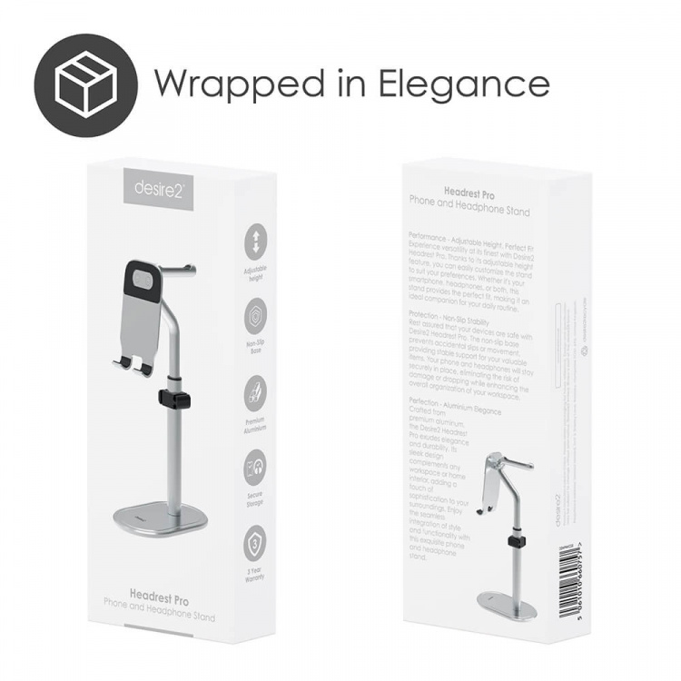 Desire2 Stativ til Høretelefoner Mobiltelefon Sølv