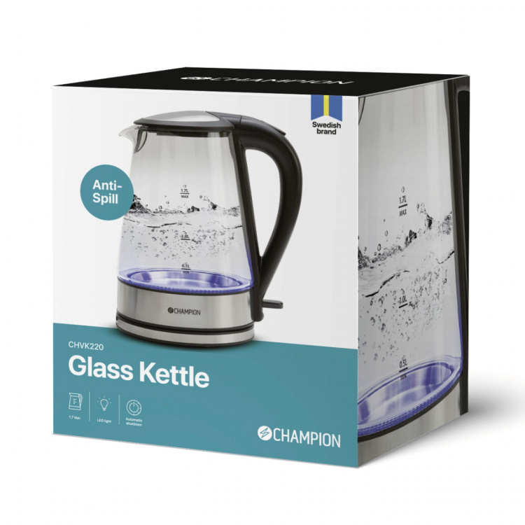 Champion Vannkoker 1,7L VK220 Glass