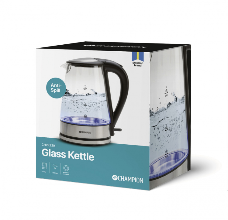 Champion Vannkoker 1,7L VK220 Glass