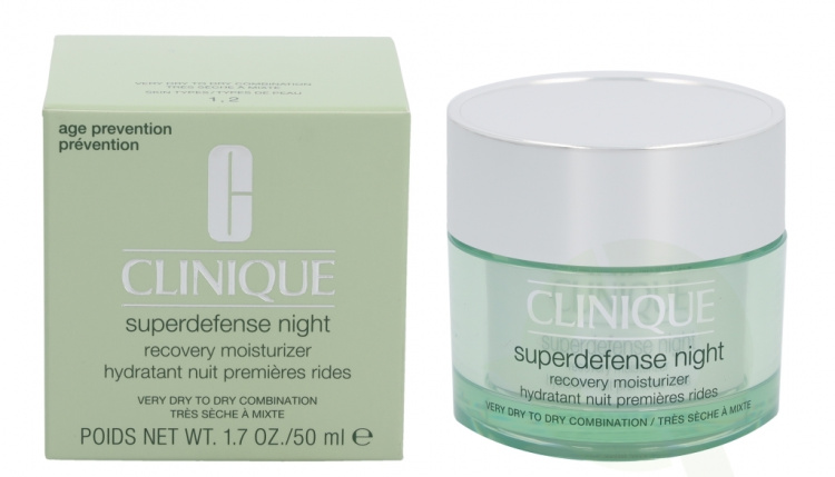 Clinique Superdefense Night Recovery Moisturizer 50 ml Svært tørr til tørr kombinasjon 1,2
