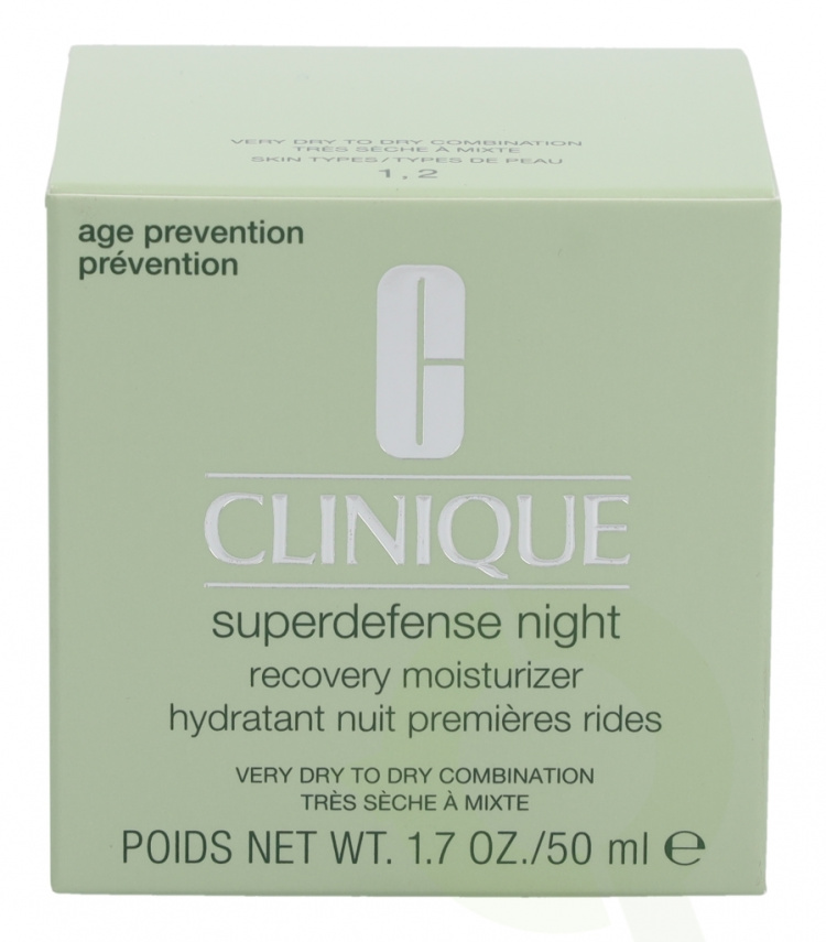 Clinique Superdefense Night Recovery Moisturizer 50 ml Svært tørr til tørr kombinasjon 1,2
