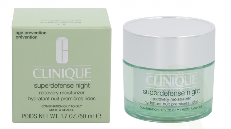 Clinique Superdefense Night Recovery Moisturizer 50 ml Kombinasjon Fet til fet 3,4