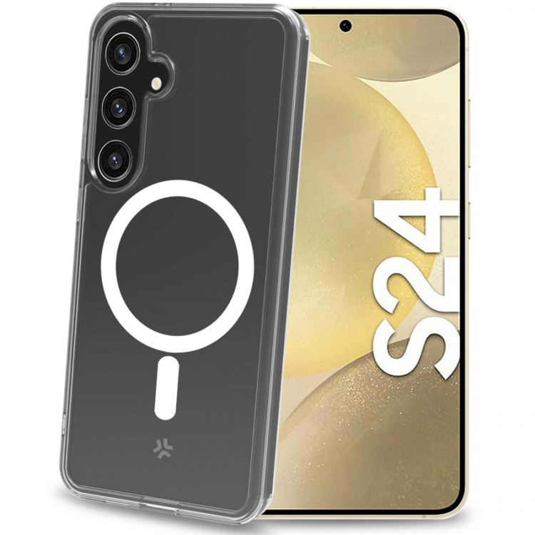 Celly Gelskinmag Magnetisk TPU-deksel Galaxy S24 5G Transparent GEL
