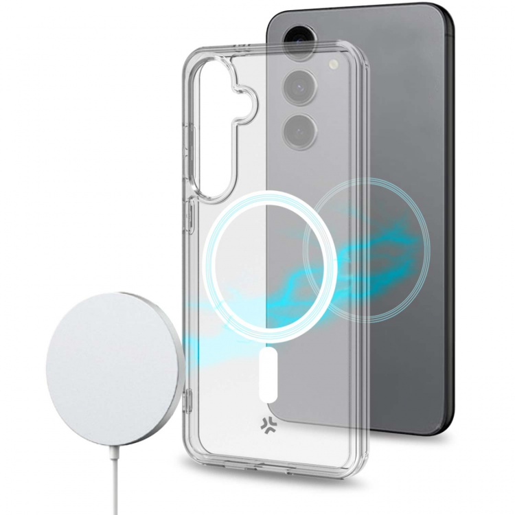 Celly Gelskinmag Magnetisk TPU-deksel Galaxy S24 5G Transparent GEL