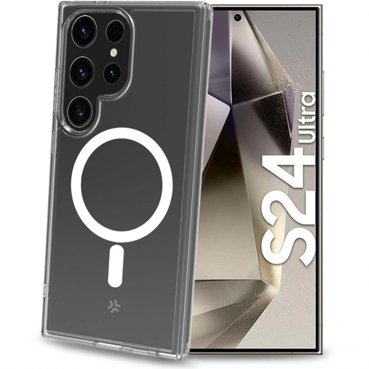Celly Gelskinmag Magnetisk TPU-deksel Galaxy S24 Ultra 5G Transparent GEL Celly Gelskinmag Magnetisk TPU-deksel Galaxy S24 Ultra 5G Transparent GEL