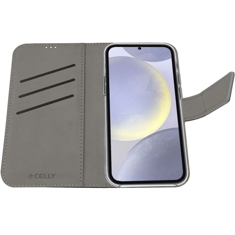 Celly Wally Wallet Wallet-etui Galaxy S24+ 5G Svart