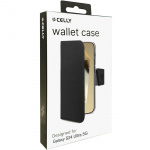 Celly Wally Wallet Wallet-etui Galaxy S24 Ultra 5G Svart