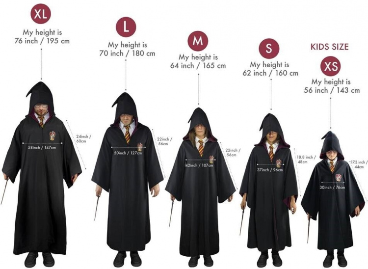 Cine replikaer Harry Potter Ravenclaw trollmann, størrelse M Cine replikaer Harry Potter Ravenclaw trollmann, størrelse M