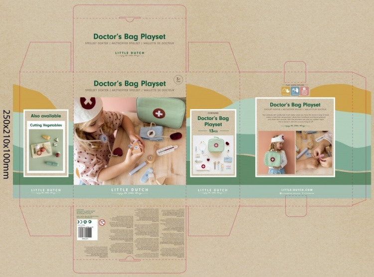 Little Dutch Puinen Legebag, 13 deler