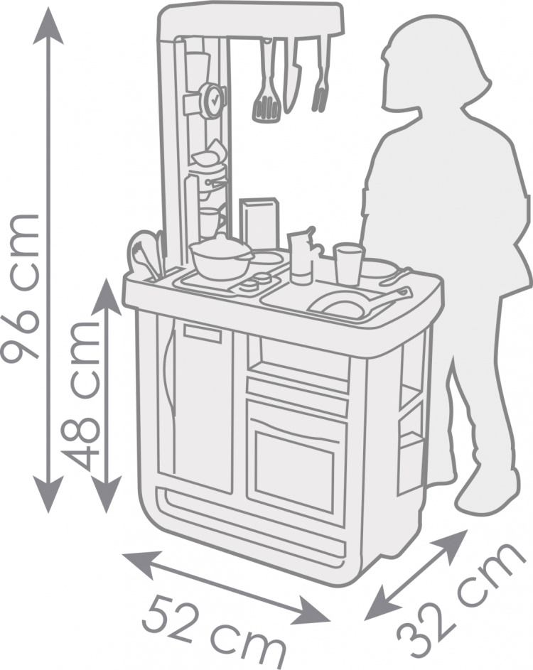 Smoby Bon Appetit lekekjøkken - 23 deler