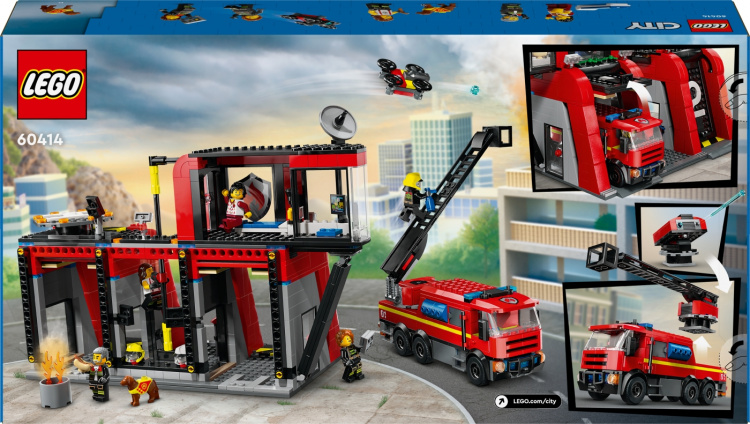 Lego City Fire 60414 - Brannstasjon med brannbil