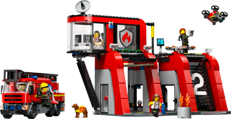 Lego City Fire 60414 - Brannstasjon med brannbil
