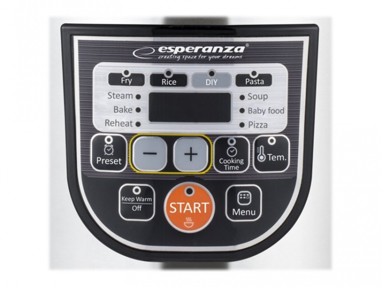 Esperanza EKG011 multikoker 5 L 860 W svart rustfritt stål