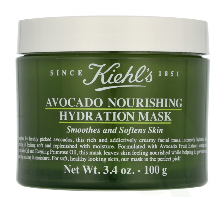 Kiehls Kiehl\'s Avokado Nourishing Hydration Mask 100 gr Glatter og mykgjør huden