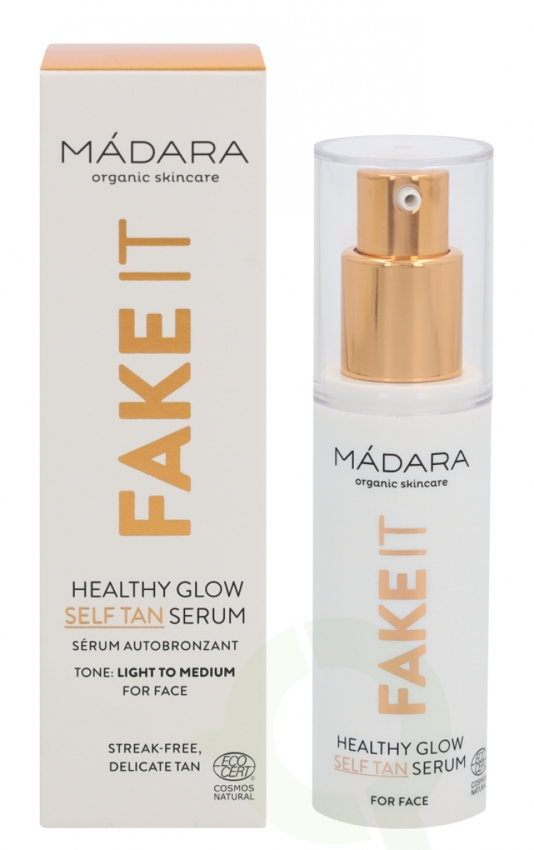 Madara Fake It Healthy Glow Self Tan Serum 30 ml Light To Medium, alle hudtyper