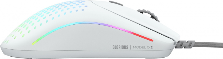 Glorious Model O 2 spillmus, hvit