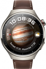 Huawei Watch 4 Pro LTE - Smartklokke, 49 mm, brun lærrem