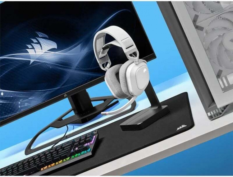 Corsair HS80 RGB Wireless - Hodesett med mikrofon, hvit Corsair HS80 RGB Wireless - Hodesett med mikrofon, hvit