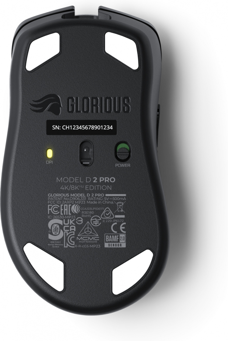 Glorious Model D 2 Pro 4K/8K Hz Edition spillmus, svart