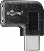 Goobay Adapter USB-C™ til USB-C™ 90°, svart USB-C™-kontakt > USB-C™-plugg Goobay Adapter USB-C™ til USB-C™ 90°, svart USB-C™-kontakt > USB-C™-plugg
