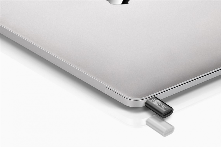 Goobay Adapter USB-C™ til USB 2.0 Micro-B, grå USB-C™-plugg > USB 2.0 mikrokontakt (type B)
