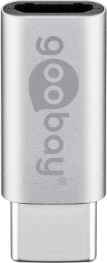 Goobay Adapter USB-C™ til USB 2.0 Micro-B, sølv USB-C™-plugg > USB 2.0 mikrokontakt (type B)