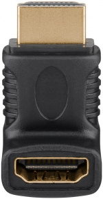 Goobay HDMI™ vinkeladapter for koaksialkabel, gullbelagt (4K @ 60 Hz) HDMI™-kontakt (type A) > HDMI™-plugg (type A) 90° Goobay HDMI™ vinkeladapter for koaksialkabel, gullbelagt (4K @ 60 Hz) HDMI™-kontakt (type A) > HDMI™-plugg (type A) 90°