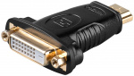 Goobay HDMI™/DVI-D-adapter, gullbelagt HDMI™-kontakt (type A) > DVI-D-kontakt Dual-Link (24+1 poler)