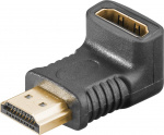 Goobay HDMI™ vinklet adapter 270°, gullbelagt, 8K @ 60 Hz HDMI™-kontakt (type A) > HDMI™-plugg (type A) 270°