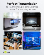 Goobay HDMI™ vinklet adapter 270°, gullbelagt, 8K @ 60 Hz HDMI™-kontakt (type A) > HDMI™-plugg (type A) 270°