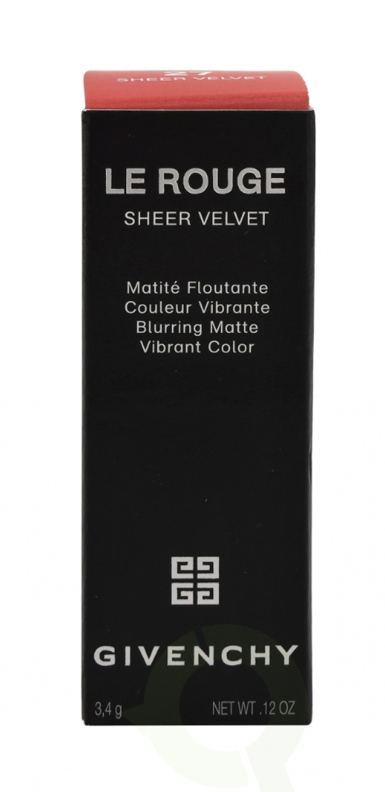 Givenchy Le Rouge Sheer Velvet Matte Refillable Lipstick 3,4 g #027 Rouge Infuse