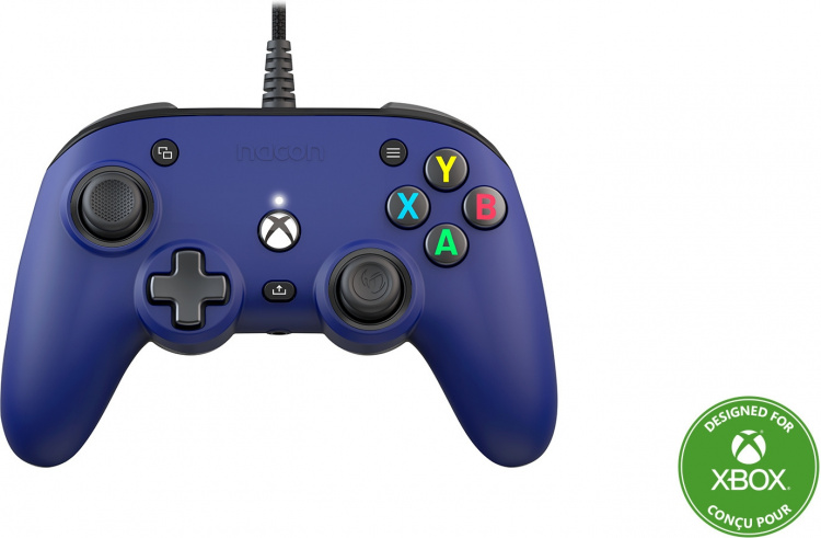 Nacon Pro Compact kablet spillkontroller, blå, Xbox / PC