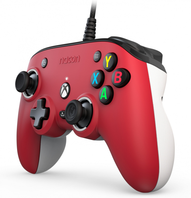 Nacon Pro Compact kablet spillkontroller, rød, Xbox / PC