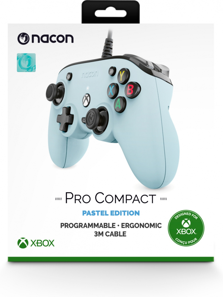 Nacon Pro Compact kablet spillkontroller, lyseblå, Xbox / PC