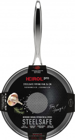Heirol Pro Steelsafe stekepanne, rustfritt stål + non-stick-belegg, 24 cm. Heirol Pro Steelsafe stekepanne, rustfritt stål + non-stick-belegg, 24 cm.