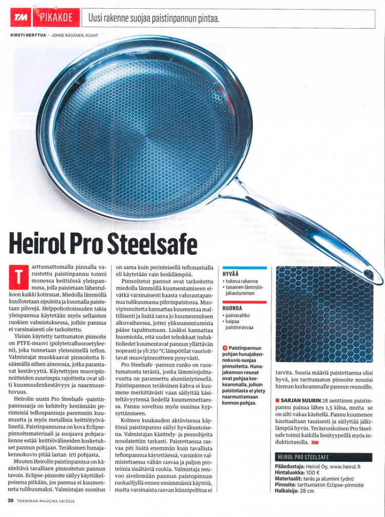 Heirol Pro Steelsafe stekepanne, rustfritt stål + non-stick-belegg, 28 cm Heirol Pro Steelsafe stekepanne, rustfritt stål + non-stick-belegg, 28 cm