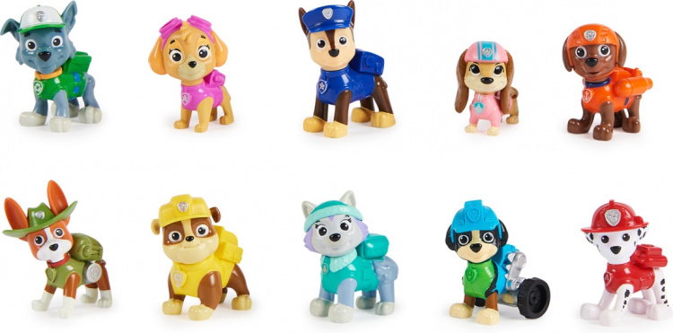 Paw Patrol figursett, 10 figurer