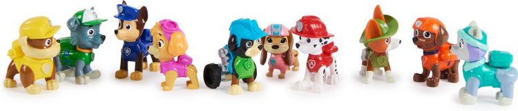 Paw Patrol figursett, 10 figurer