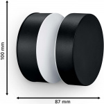 Philips Laven LED-vegglampe i rustfritt stål svart IP44 varmhvit 6W 600lm Philips Laven LED-vegglampe i rustfritt stål svart IP44 varmhvit 6W 600lm