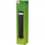 Philips Laven LED-pullerter Rustfritt stål Svart IP44 Warmite 6W 600lm